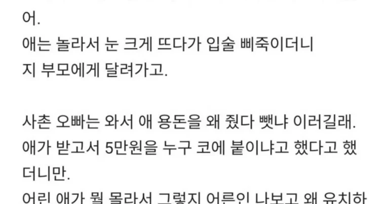 블라] 조카에게 용돈을 줬는데. 반응이 너무 안좋아ㅠ.jpg