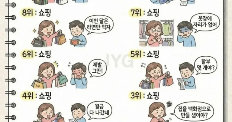 남자들이 싫어하는 아내취미 top10