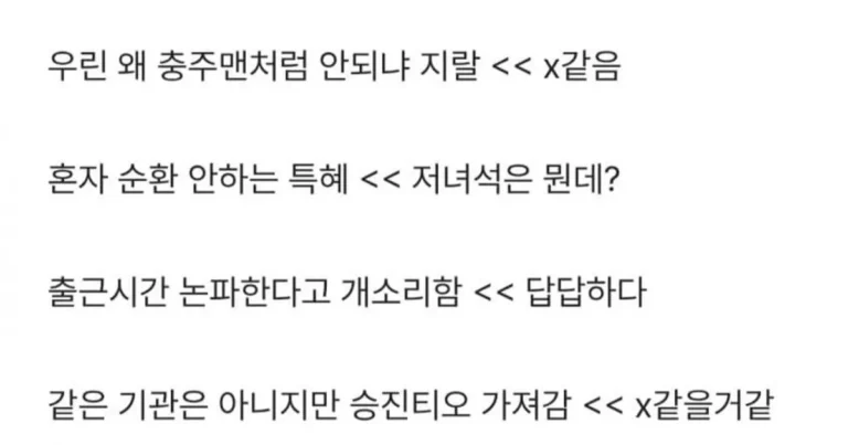 현재 난리난 충주맨 블라인드글….