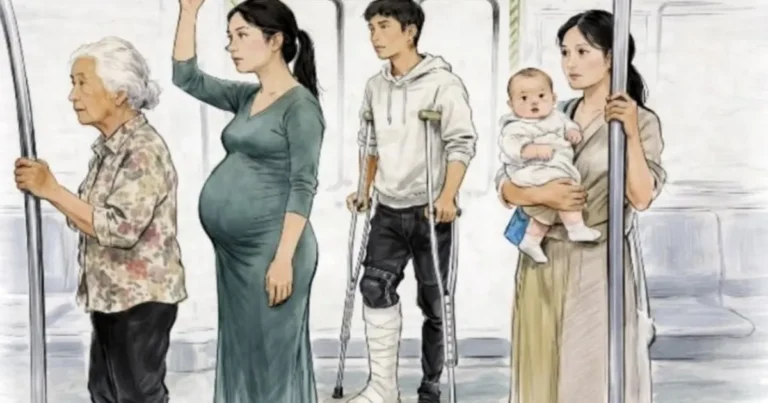 나라면 누구에게 먼저 자리 양보할까?