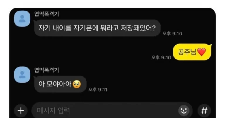 내 폰에 저장돼있는 여친 이름