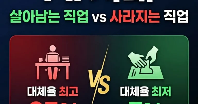 AI 직업 대체율 사이트 찾았는데 개신기함 여러분은 몇퍼센트 나오셨나요?