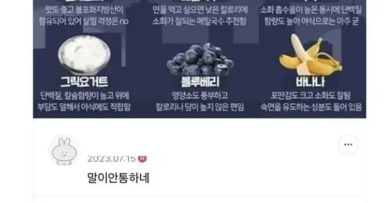 의사들이 먹어도 된다는 야식 수준