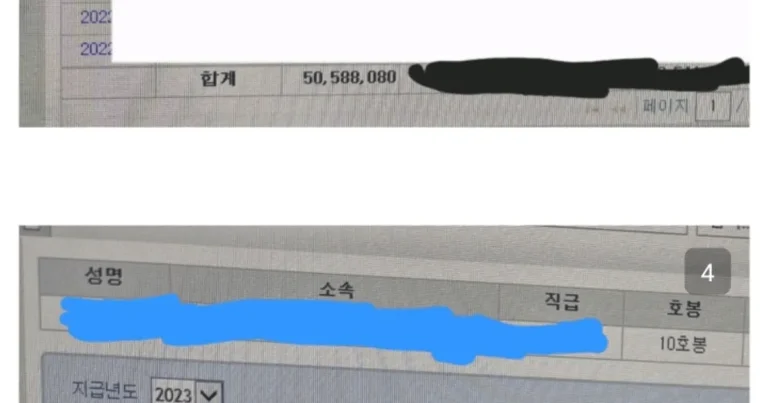 10년 차 현직 7급 공무원 월급 인증