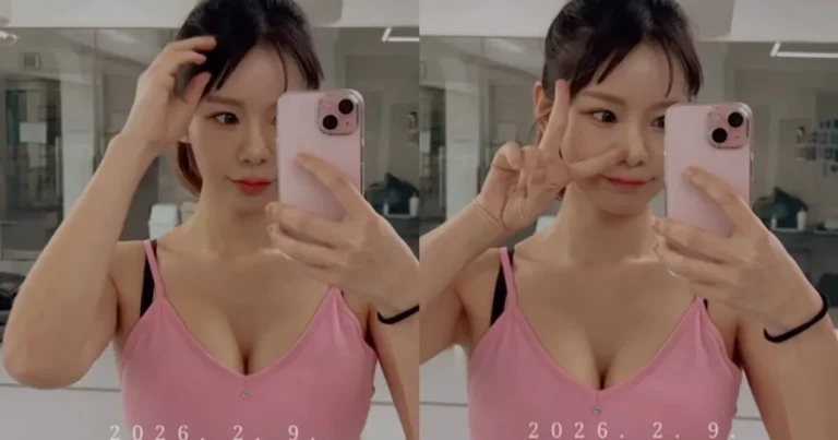 E컵 연예계 최강 글래머 개그우먼, 남다른 핑크 브라톱핏