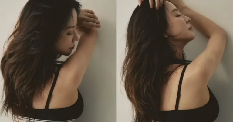 송지효, 블랙 브래지어만 입고 벽에 기대 감성샷…”걸작이자 예술” 반응 폭발