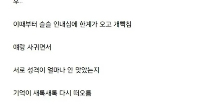 전 여친과의 해외 데이트하게 된 썰