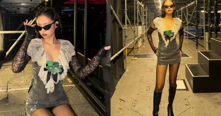 제니, 너무 짧은 원피스 탓에 속보일까 아찔…시크X섹시 아이콘