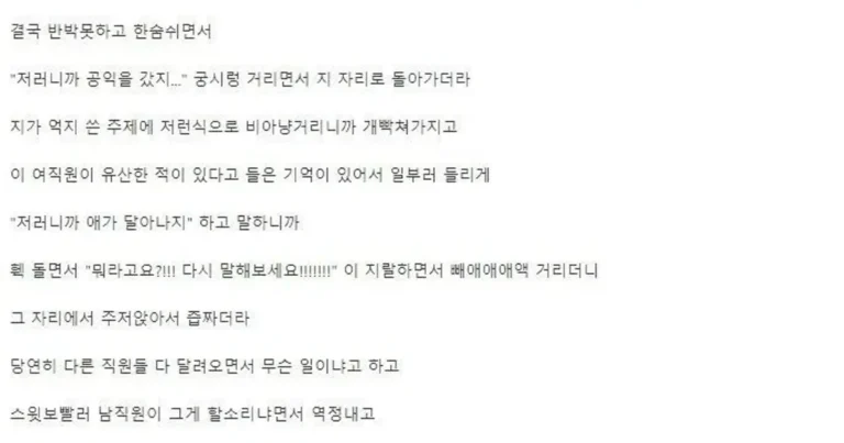 담당자 여직원이랑 싸운 공익갤러