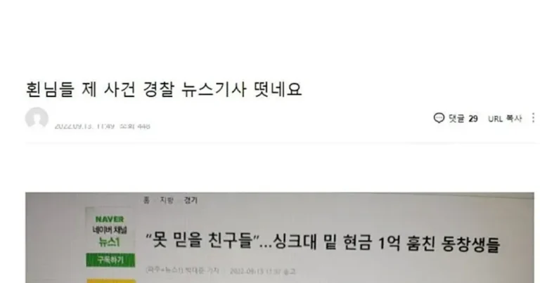 여친이랑 동거하는데 1억이 없어짐