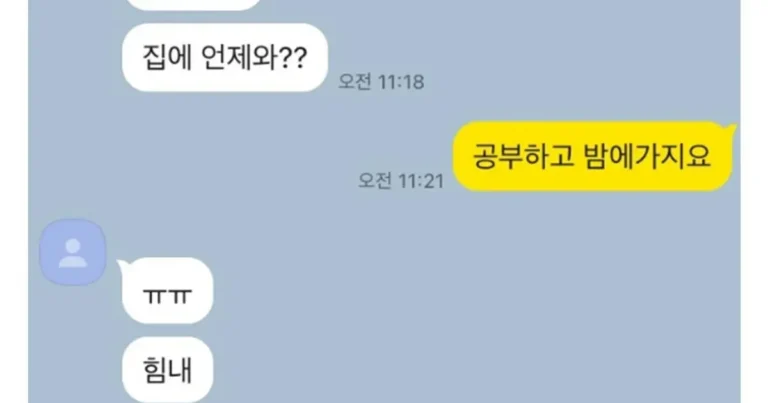 늦둥이 여동생이 있는 오빠의 카톡