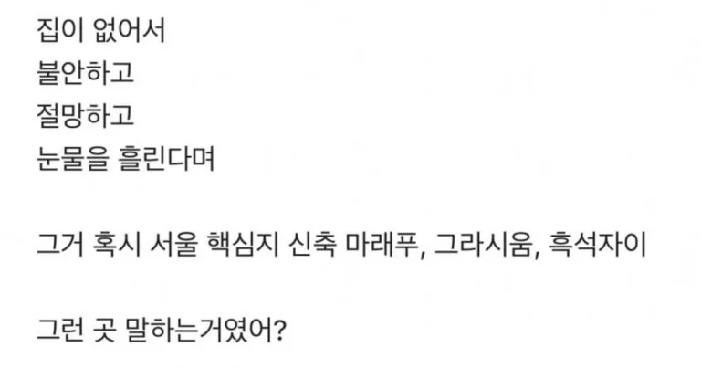 3~4억대 집 살면 죽는병 걸렸어?