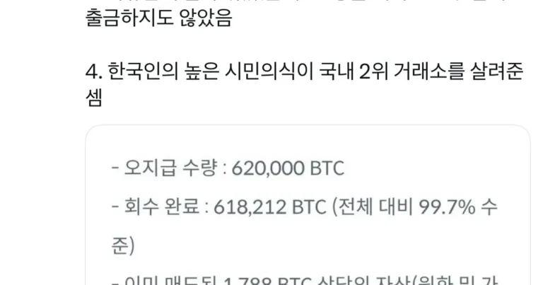 이번 비트코인 오지급 사태 의외인 점