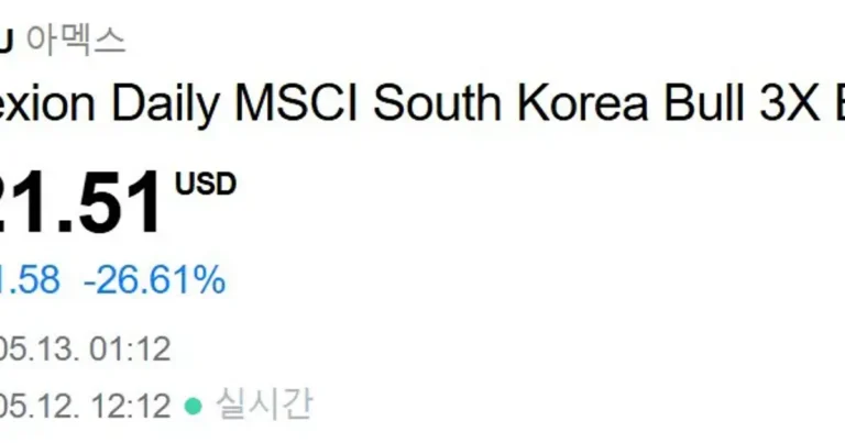 코스피 3배 레버리지 근황 ㄷㄷ