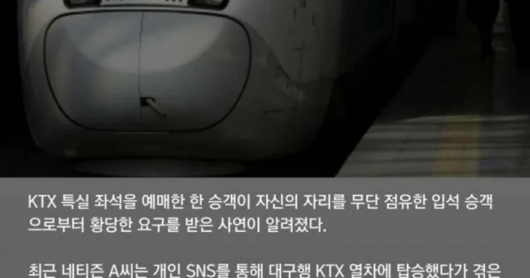 내 다리가 아파서… 젊은 사람이 좀 서서 가면 안될까?