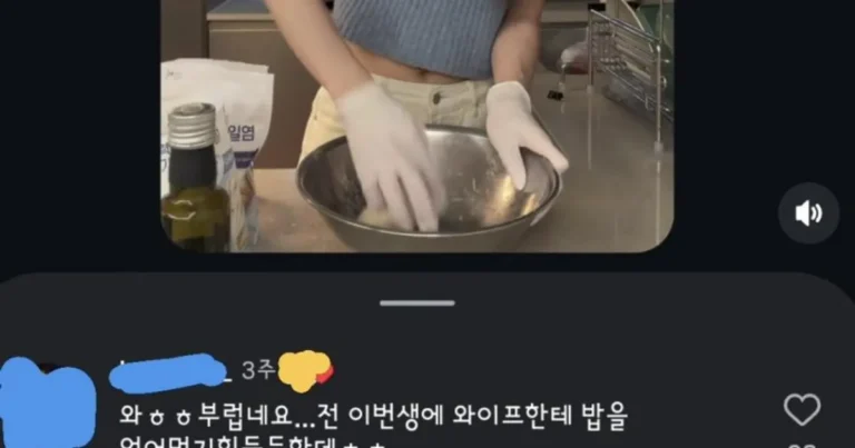 요리브이로그 설레는 댓글 레전드.jpg