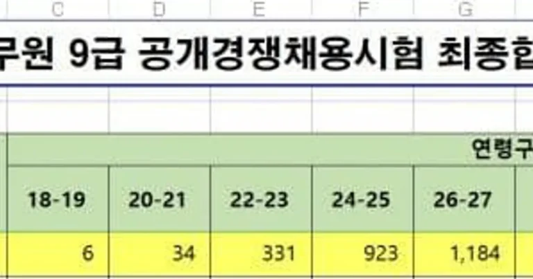 9급 공무원 합격자 근황