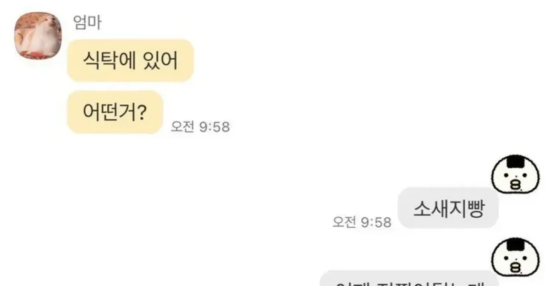 딸의 소시지빵을 먹은 아빠의 사과문